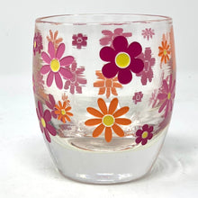 Load image into Gallery viewer, National Etching Daisy wrap 4 color on glassybaby votive