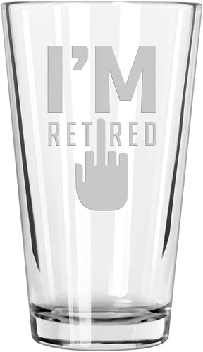 Im Retired pint glass - National Etching