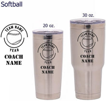Load image into Gallery viewer, Softball Coach Tumbler - National Etching