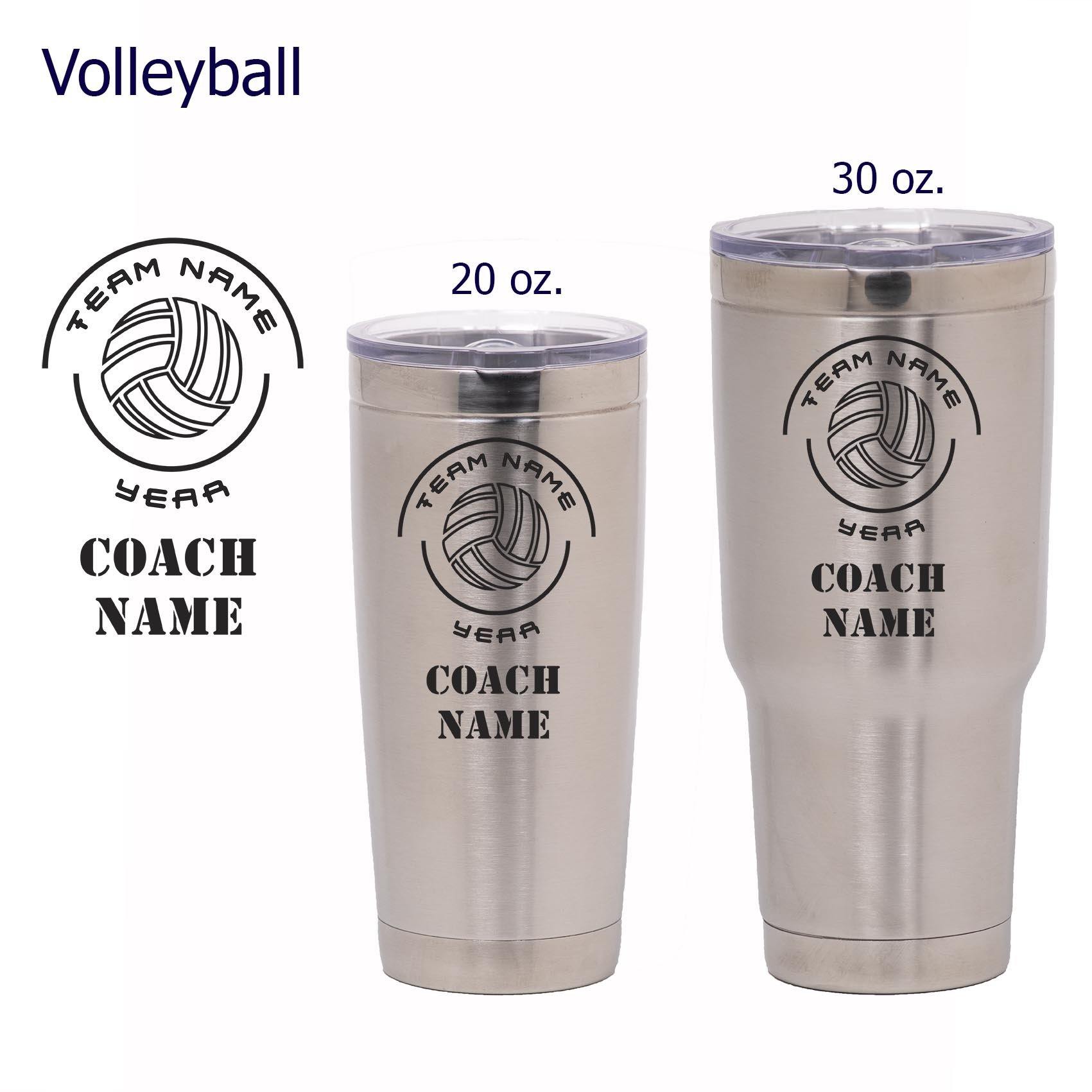 Volleyball Coach Vacuum Insulated Coffee Tumbler With Lid Travel