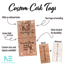 Load image into Gallery viewer, Custom Cork Leather Labels round - National Etching
