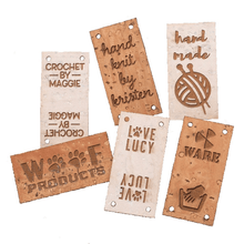 Load image into Gallery viewer, Custom Cork Leather Labels - National Etching