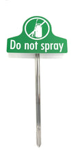 Load image into Gallery viewer, National Etching Do not spray riveted garden sign