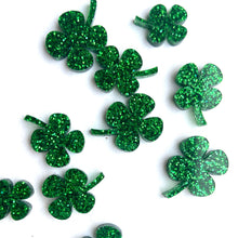 Load image into Gallery viewer, National Etching Green Glitter Shamrock Table Scatter