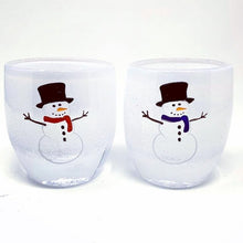 Load image into Gallery viewer, Snowmen with top hat by National Etching