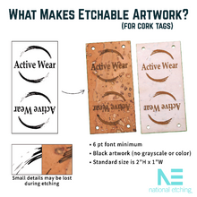 Load image into Gallery viewer, Rectangular Cork Leather Labels
