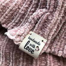 Load image into Gallery viewer, Handmade with Love cork fabric labels