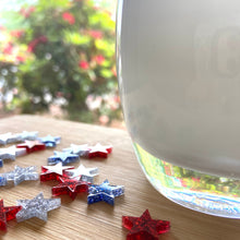 Load image into Gallery viewer, National Etching USA stars glitter acrylic table scatter