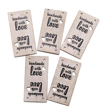 Load image into Gallery viewer, Handmade with Love cork fabric labels