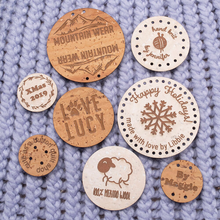 Load image into Gallery viewer, Round Cork Leather Labels