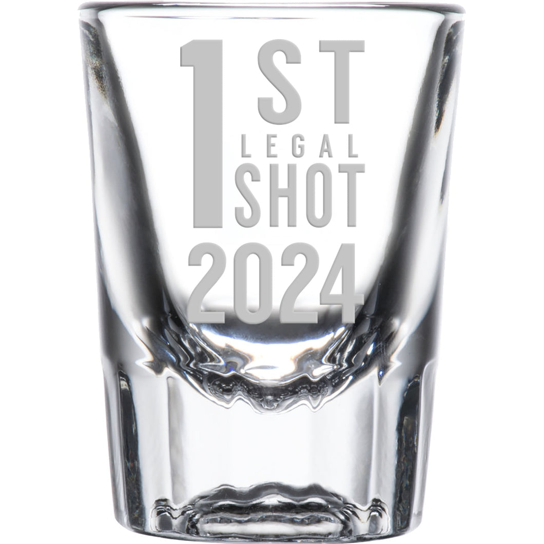 National Etching 1st Legal shot glass 2024 edition