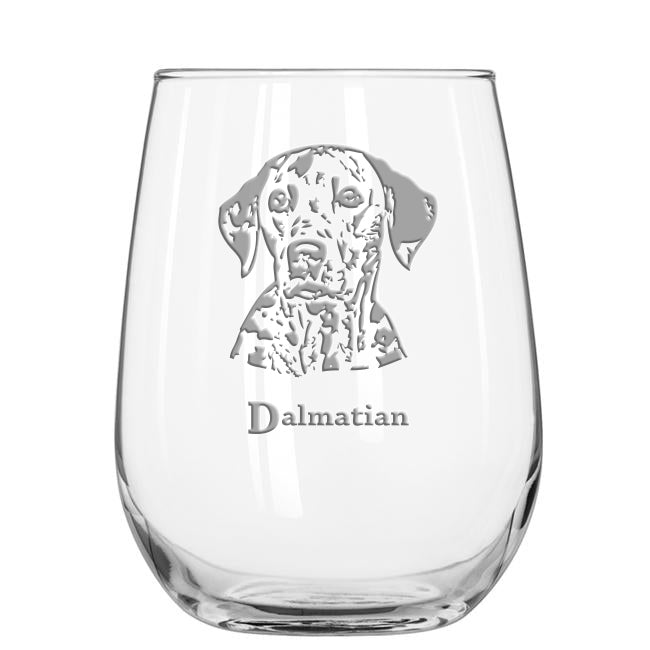 Dalmatian stemless wine glass