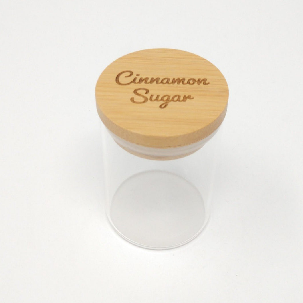 Cinnamon sugar spice jar by National Etching