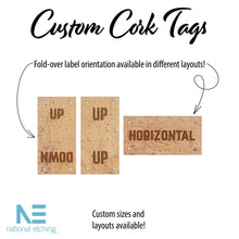 Load image into Gallery viewer, Full Color Rectangular Cork Leather Labels
