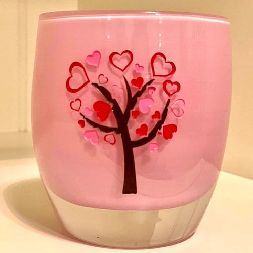 National Etching Heart Tree on customer supplied votive