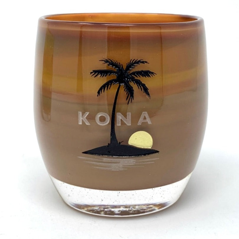 National Etching Palm Tree on votive