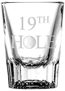 19th Hole shot glass - National Etching