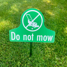 Load image into Gallery viewer, National Etching Do not mow garden sign
