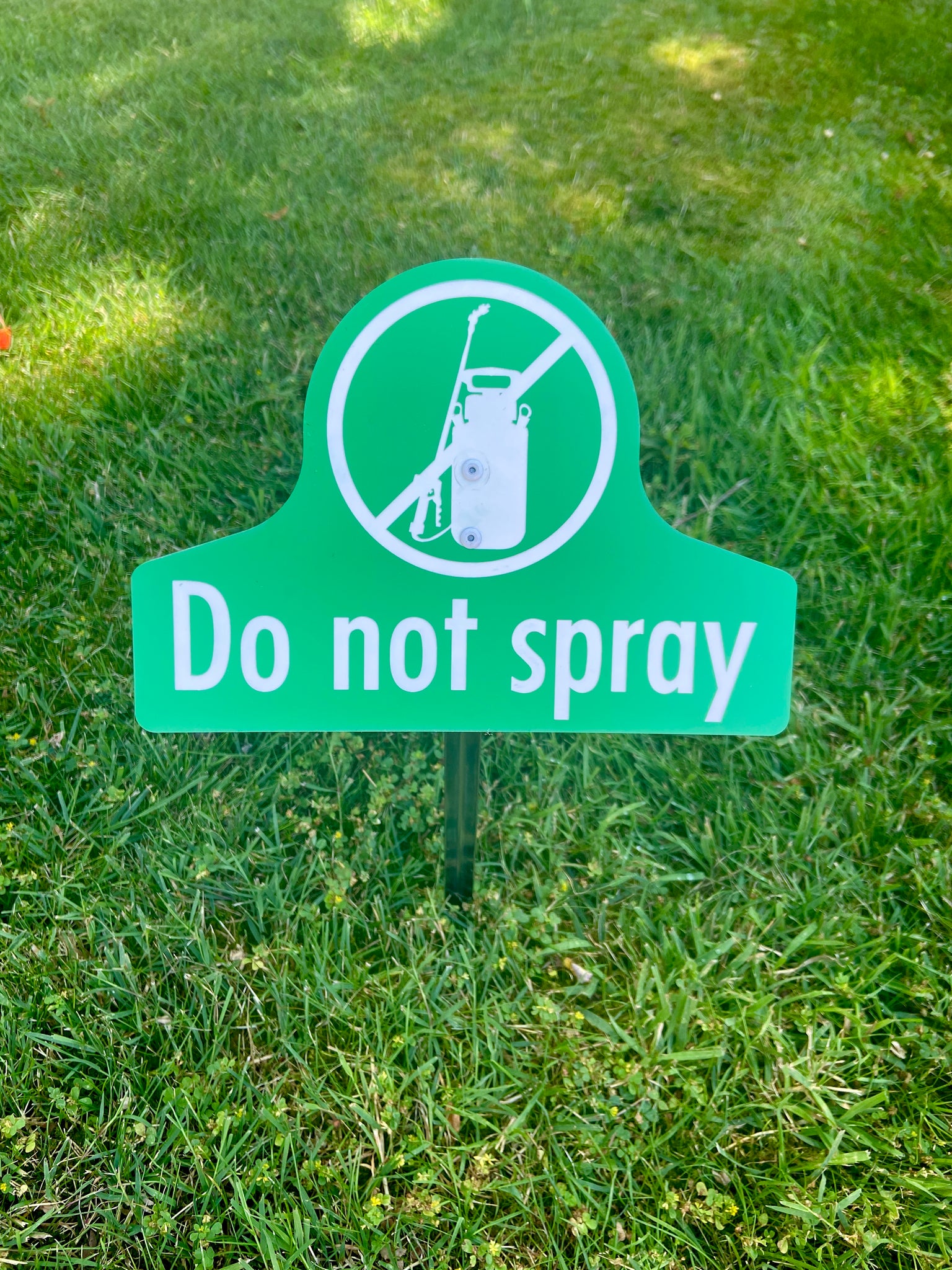 do not spray garden sign Do Not Spray riveted garden sign – National Etching