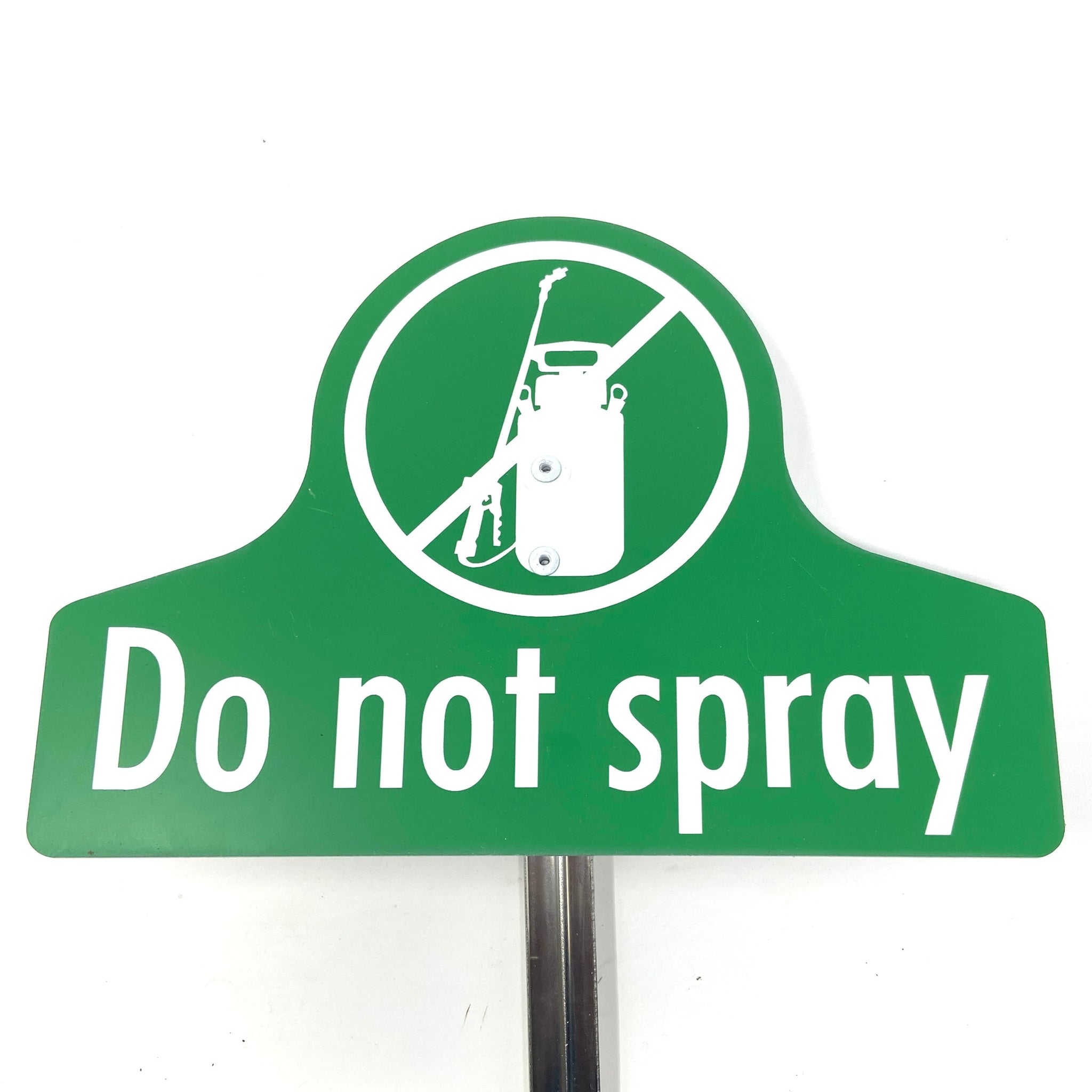 do not spray garden sign Do Not Spray riveted garden sign – National Etching