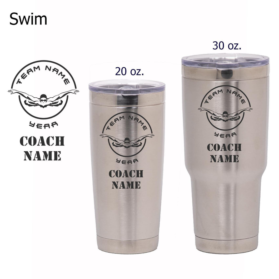 Swim Coach Tumbler - National Etching