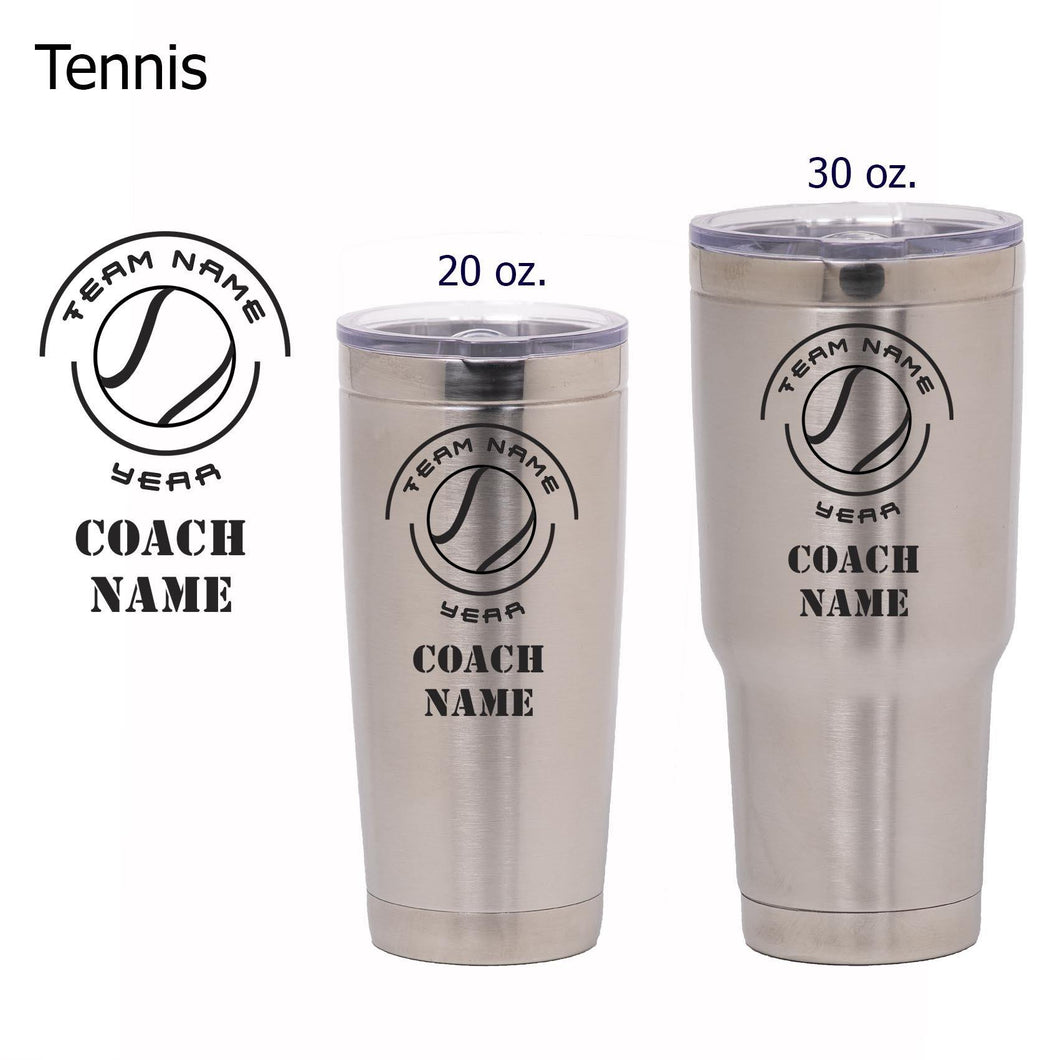 Tennis Coach Tumbler - National Etching