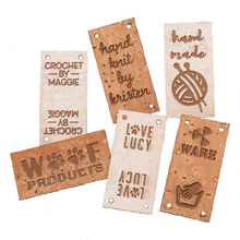 Load image into Gallery viewer, Custom Cork Leather Labels - National Etching
