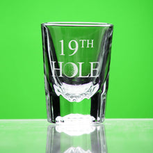 Load image into Gallery viewer, 19th Hole shot glass - National Etching
