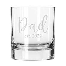 Load image into Gallery viewer, Dad est 2022 whiskey glass
