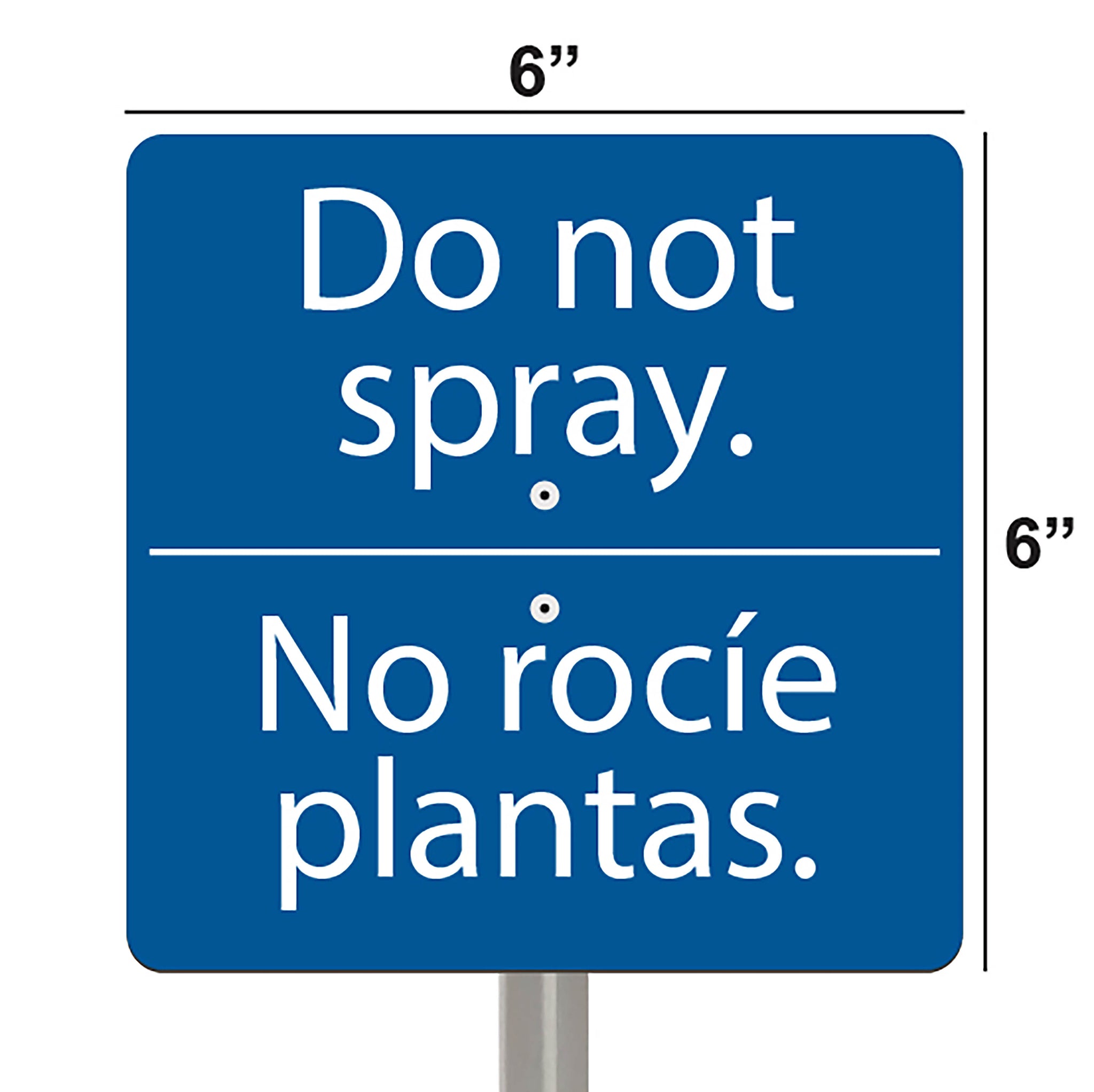 do not spray garden sign Do Not Spray Bilingual Garden Sign – Acrylic with Stainless Stake –  National Etching