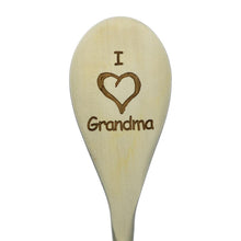 Load image into Gallery viewer, I love grandma wooden spoon
