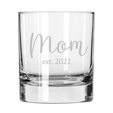 Load image into Gallery viewer, Mom est 2021 whiskey glass
